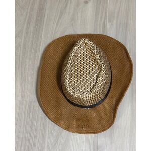 Amscan Cowboy Hat Mens One Size Brown Straw Western Costume Accessory Contry